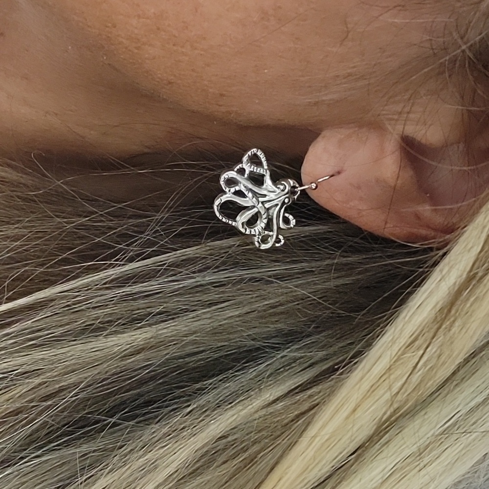 OCTOPUS SQUID SILVER EARRINGS